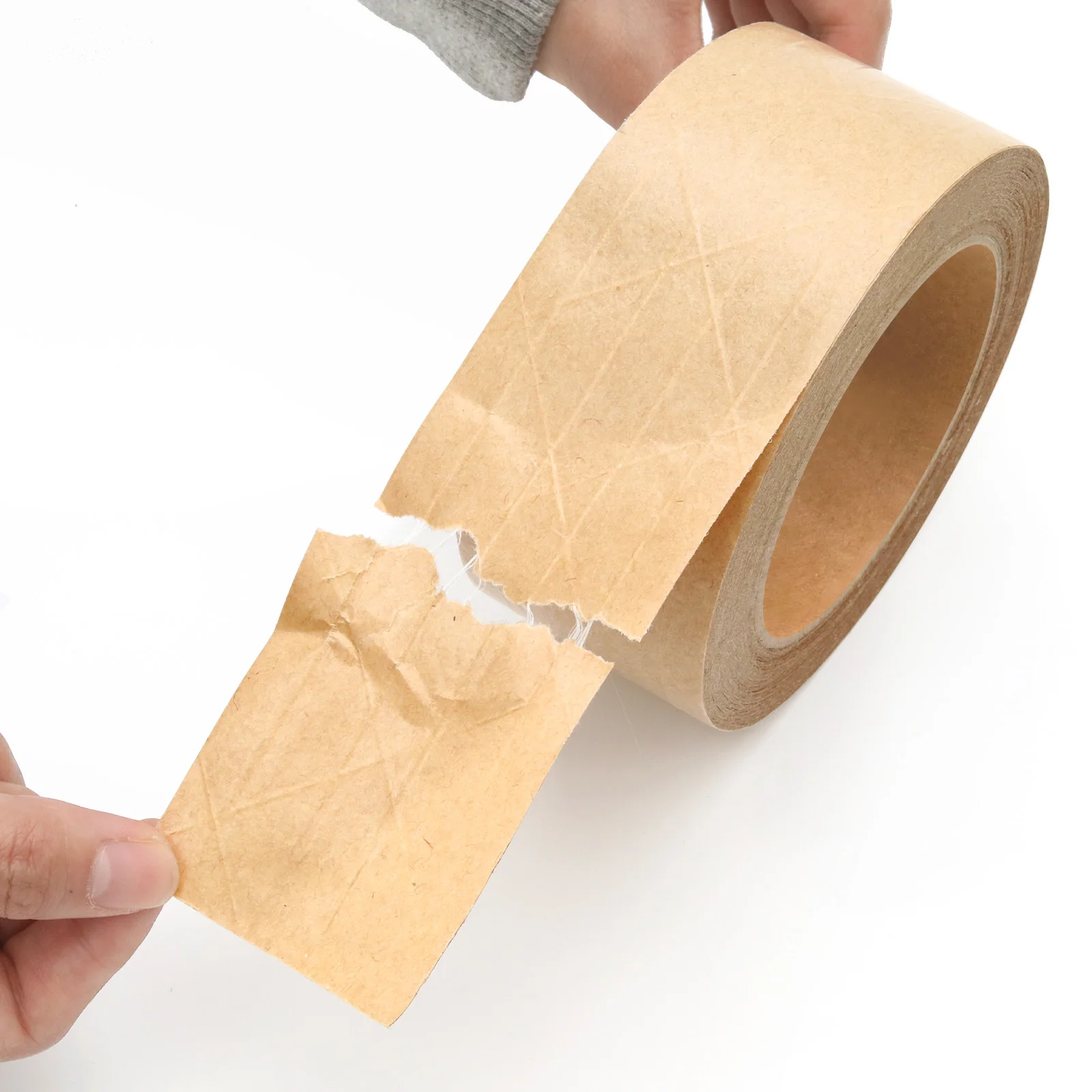 Custom Colored Eco Friendly Degradable  Gummed 3 Inch Printed Parcel Package Kraft Paper Adhesive Tape with Logo