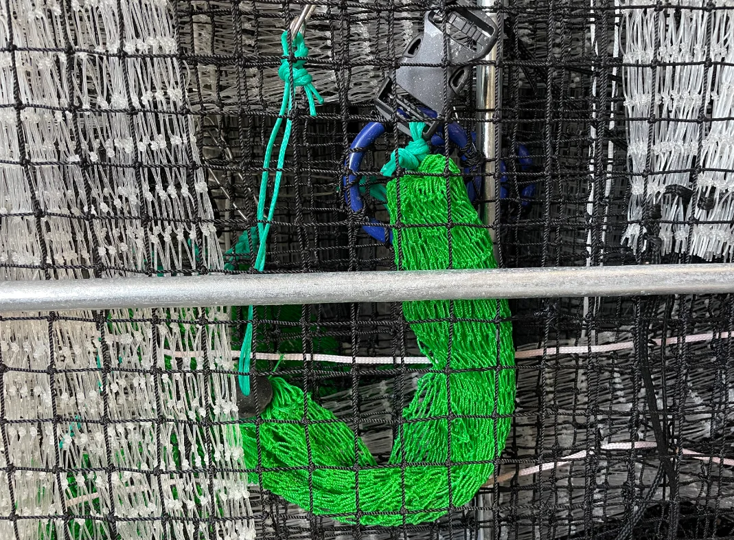 Aluminum Alloy Solid Frame Lobster / Crab /fishing Trap Black Pe Net