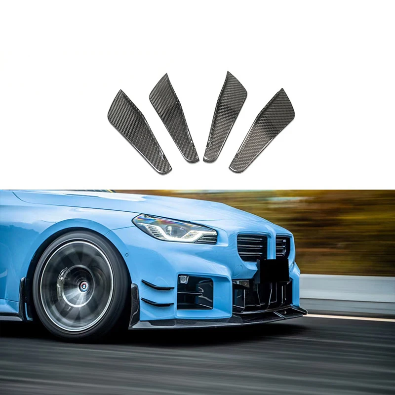 M2 G87 Carbon Fiber Fibre Front Lip Spoiler Wing Canards Fit For BMW G87 M2 2023