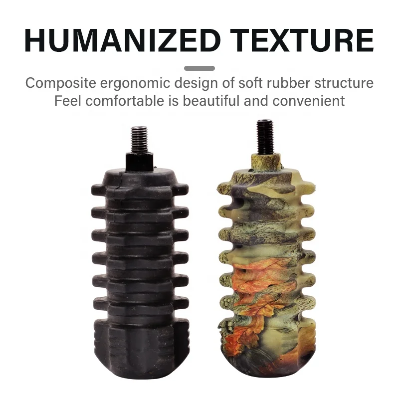 SPG Archery Compound Bow Stabilizer Short Rubber Hunting Training Practice Recurve Bows Risers Vibration Dampener Adapter