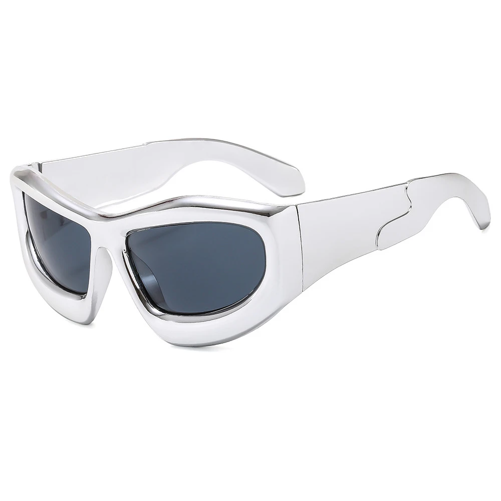 2024 Fashion Blue Mirror Y2k Sunglasses Women Vintage