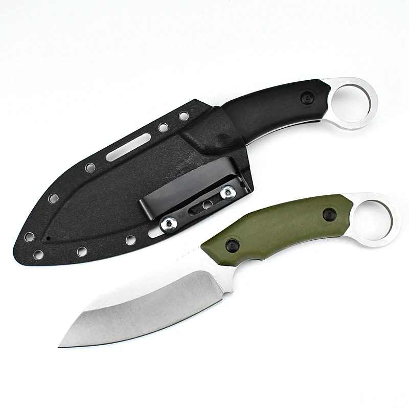 Very practical sharp hunting knife 7Cr14Mov steel outdoor fishing Short knife hiking portable fixed blade knife with ABS sheath