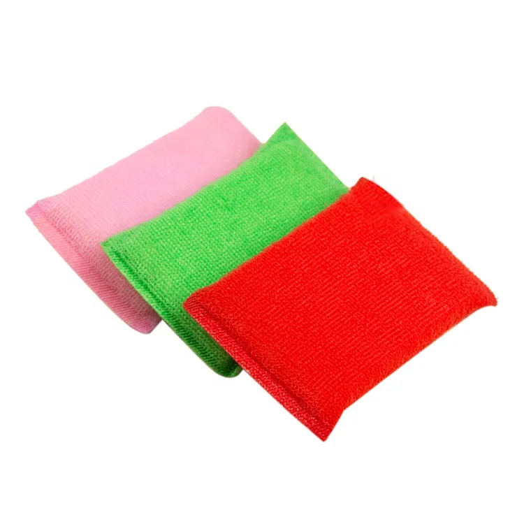 Earth Brand Custom Print Packing Kitchen Cleaning Dishwashing Colorful Microfiber Sponge