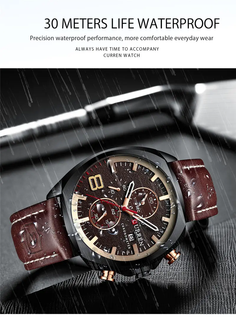 CURREN 8324 Sport Watch Men Top Brand Luxury Quartz Men's Chronograph Date Fashion Waterproof Wrist Watches Relogio Masculino
