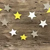 Guirlande étoilée colorée jaune-gris-blanc [petite]
