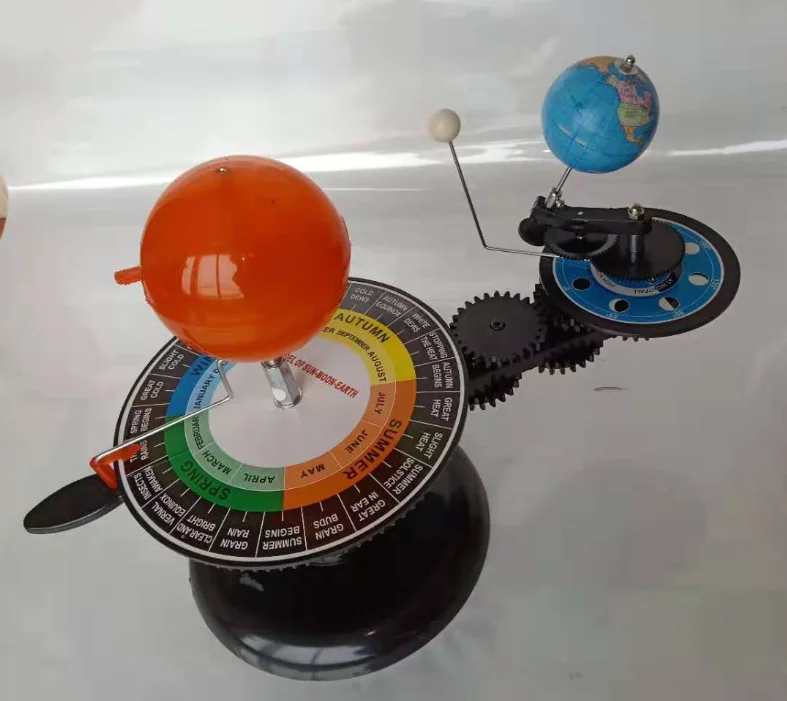 Three-sphere Sun Earth Moon Model Use Earth Sun Moon 3 Ball Movement Earth Motion Demonstration Model Solar System Globe