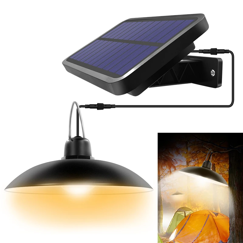 New Arrival 260lm 2200mAh Solar Work Light LED Solar Shed Light Pendant Lamp for Camping Yard