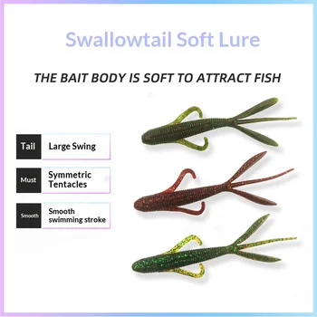 Bagged 6pcs Artificial Soft Bait Swim Bait Wholesale Long-Cast Bass Snakehead Soft Worm Bait – Soft Lure – view 3