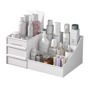 Drawer Makeup Organizer Cosmetic Storage Box with Compartments for Dresser Desktop