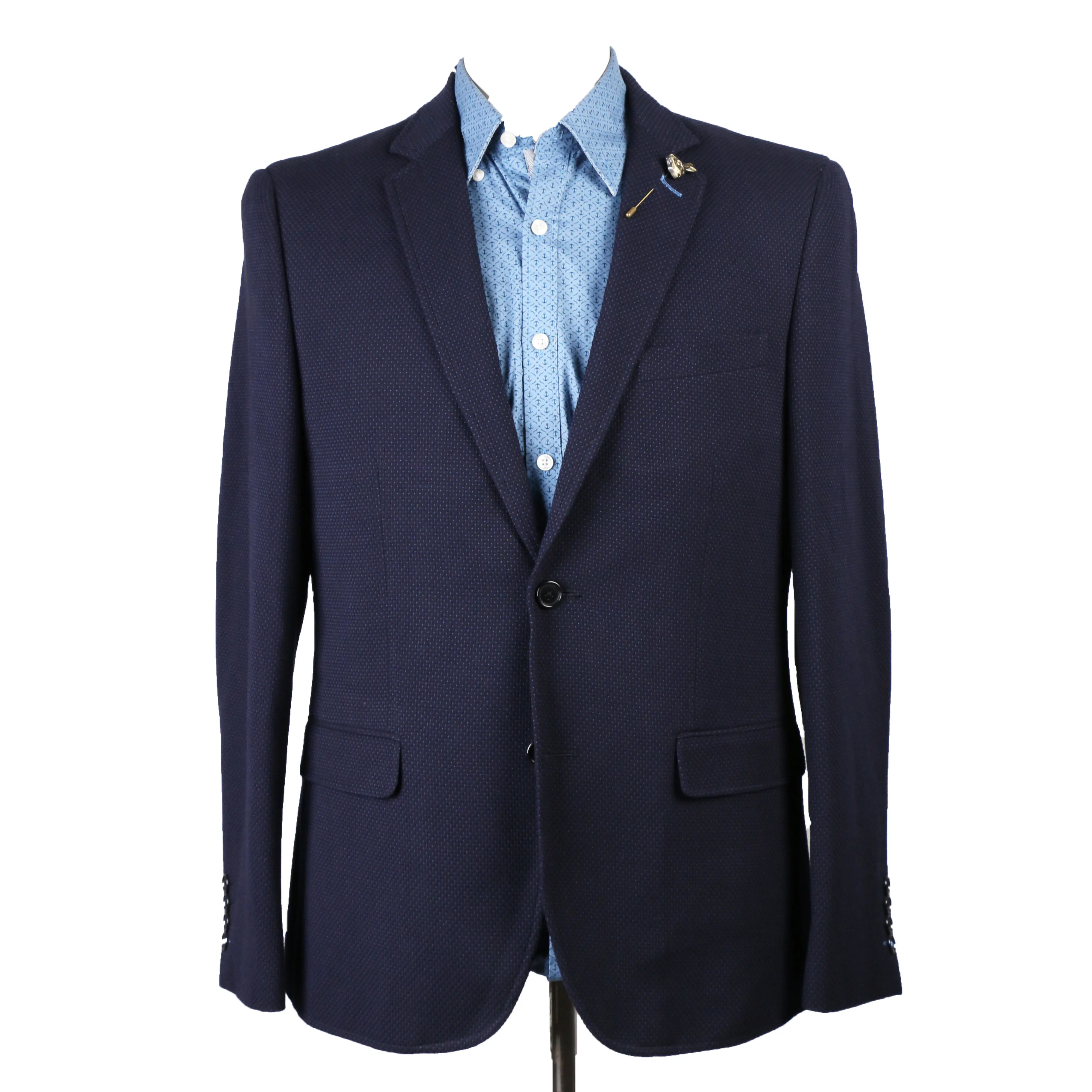 Chaqueta De Traje De Corte Slim De Cantantes Blazer Azul Marino Casual  Estructurado Con Textura De Tela De Microdesign - Buy Textura Chaquetas Y  Americanas,Estructurado Elegante Chaqueta Blazer,Elegante Forro Chaquetas Y  Americanas