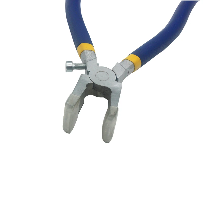 Breaker Grozer Pliers and Glass Running Pliers Kit With Rubber Tips Glass Pliers With Flat Jaws for Stained Glass