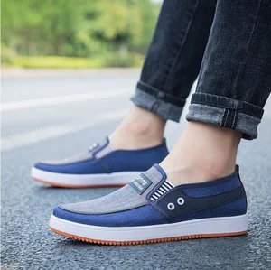Canvas Men Shoes New Male Loafer Versatile  Lightweight Soft Sole Breathable Slip-On Walking Casual Shoes for Men