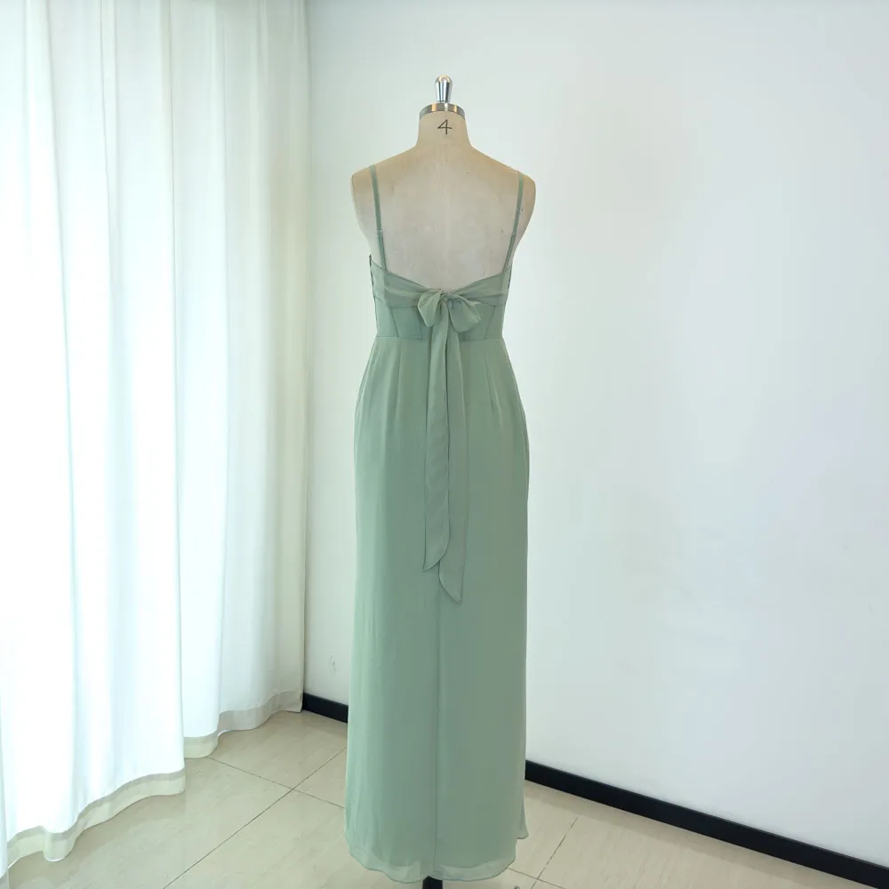 TEENYEE 2024 New Slim Fit Slip Corset Sage Green Tube Top Streamer Sheath  Bridesmaid Party Evening Girl Dress| Alibaba.com