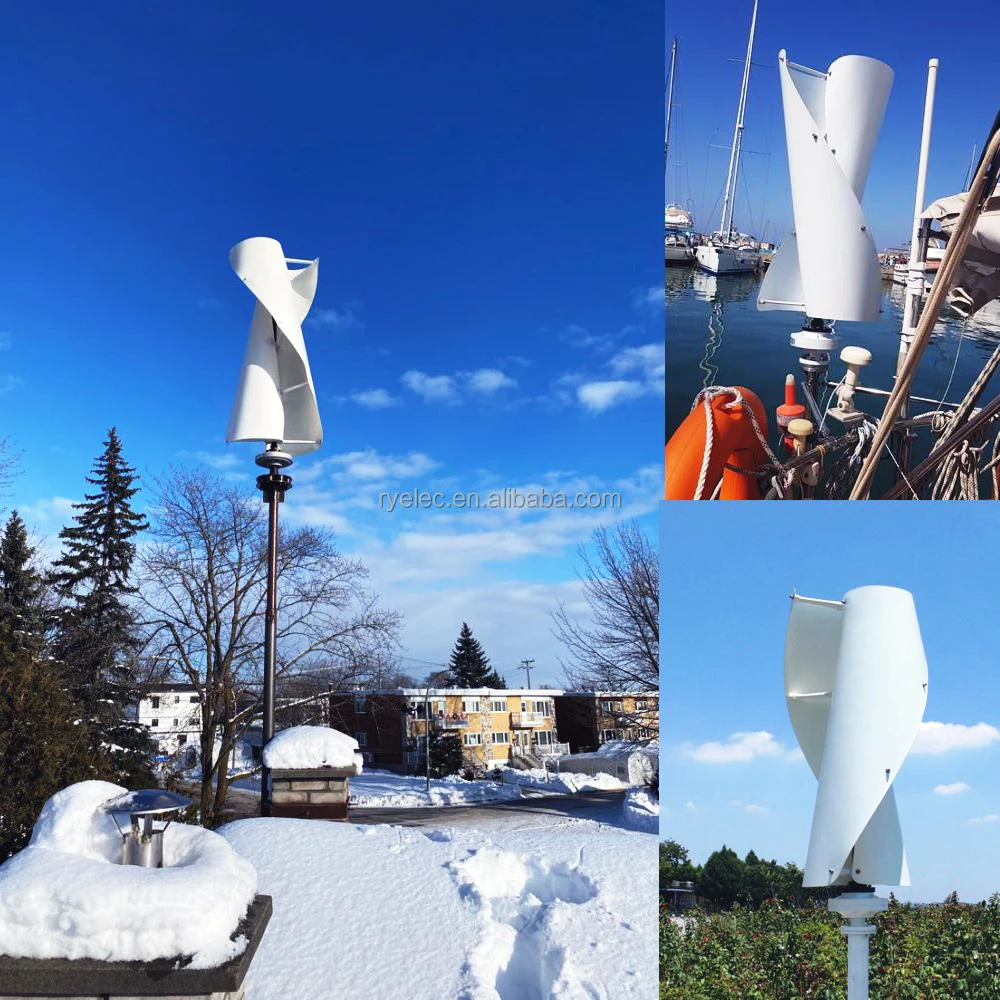 RY Small Wind Turbine Power Generation Free Energy Vertical Axis Windmill Mills 2kw 5kw 10kw 12v 24v Residential Wind Generators