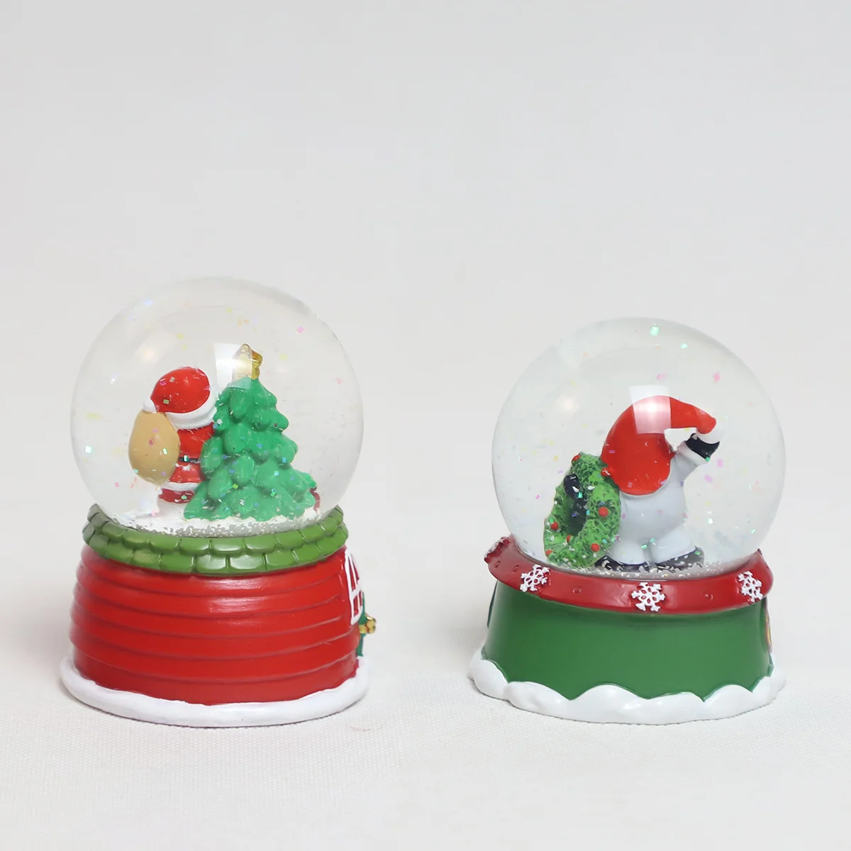 10cm glass round christmas glass ball ornaments christmas gift 2024 custom snow globe