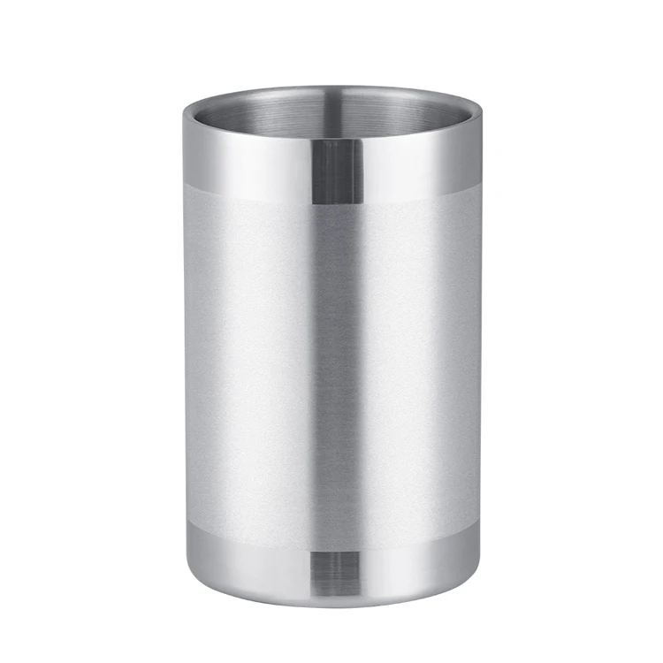 Custom logo and Packaging Double Wall Stainless Steel Insulated Wine Cooler and Champagne Ice Bucket OEM