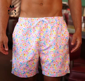 MLY Double Layer Sublimation Polyester 5 Inch Inseam Shorts Gym Custom Mesh Men's Shorts