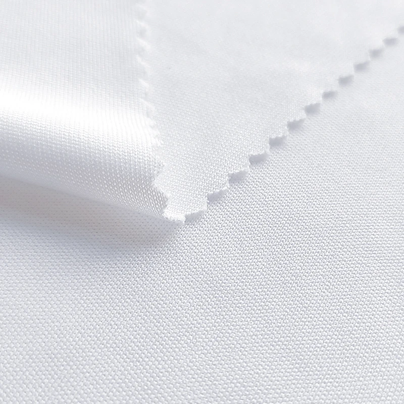 White Polyester Interlock Sport Knit Fabric for Basketball Wear