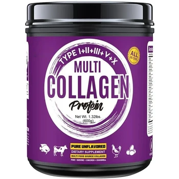 Multi Collagen Peptides, 5 Types of Hydrolyzed Collagen Unflavored Protein Powder,Premium Grass-Fed Beef,Keto&Paleo