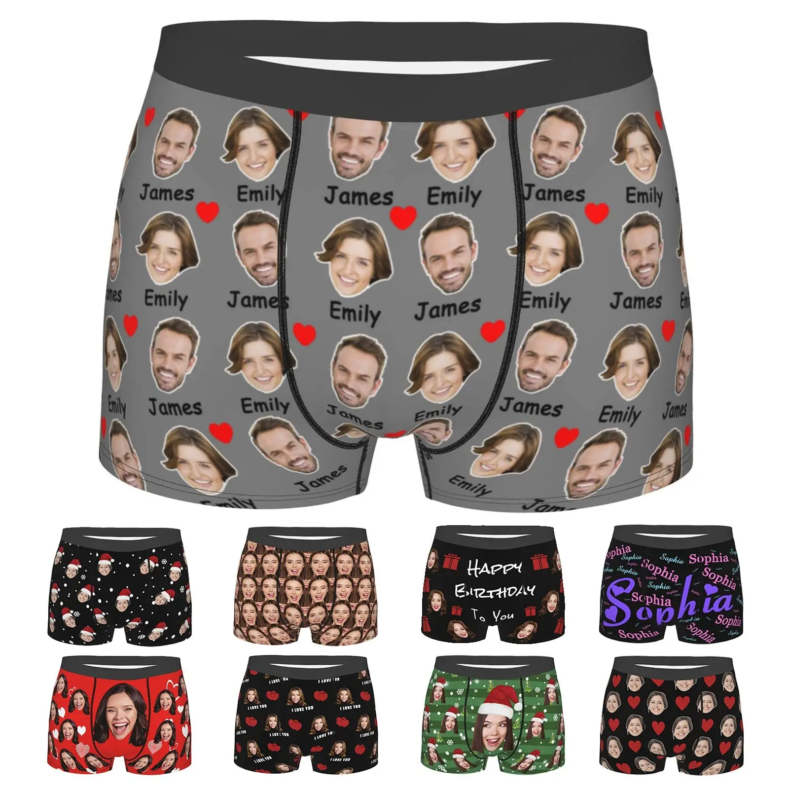 Wholesale High Quality Custom Underwear Men With logo Personalized Picture Funny Design Printed Boxer Briefs Shorts De Hombre