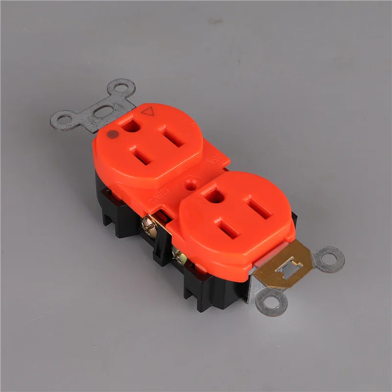 Hospital Power Socket Orange Hospital Grade Duplex Receptacle America 20A 125V Electric ...