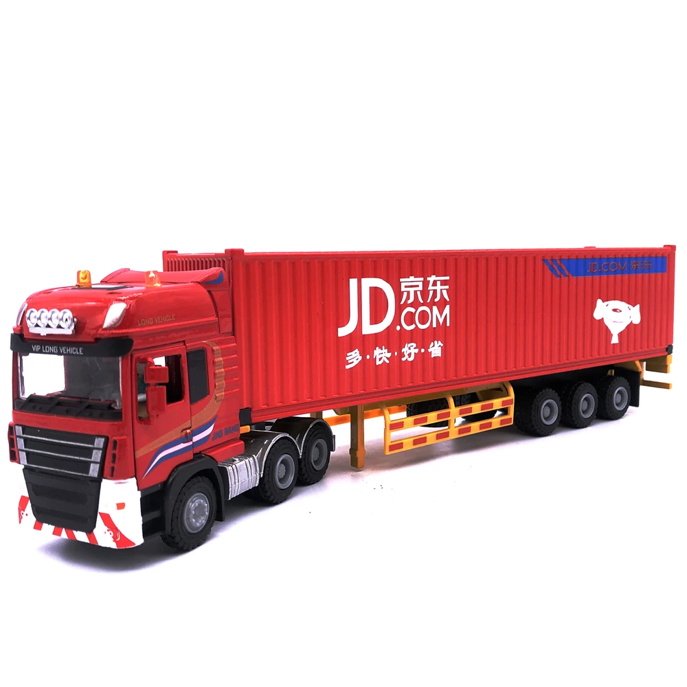 28cm Canadian National china container truck model gifts 1:50 WANHAI Truck model O.A.S ship model