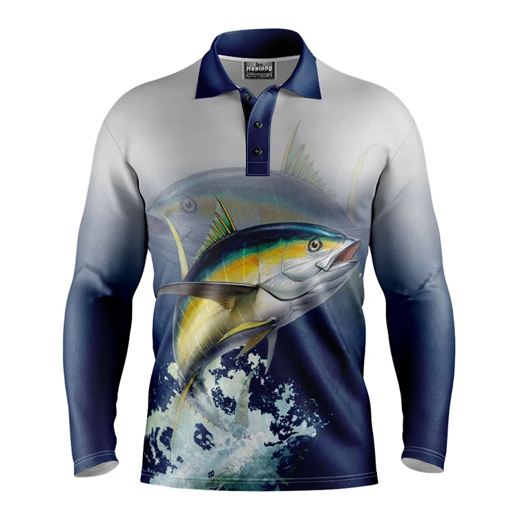 Custom Sublimation Fishing Wear Long Sleeve Fishing Jersey