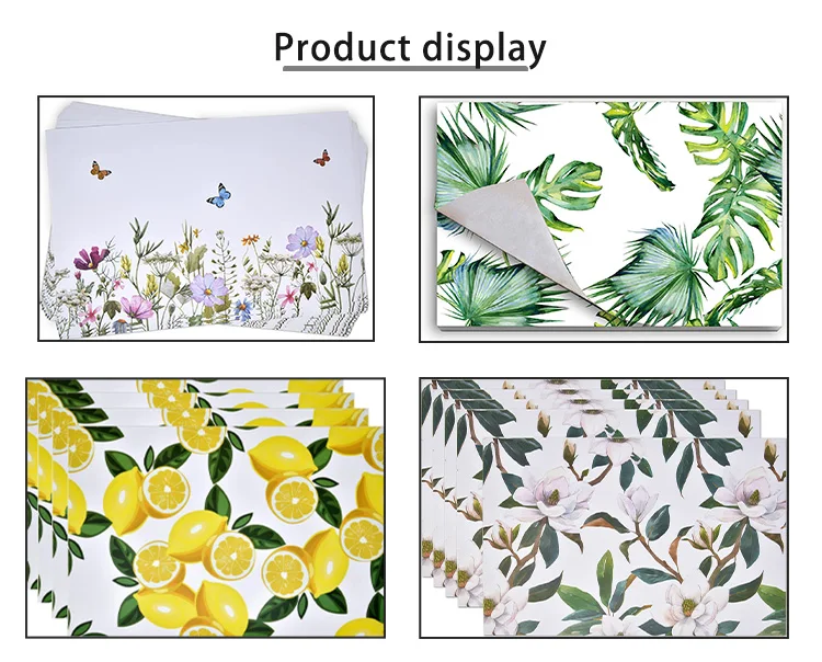 Custom Design Printed Paper Table Mat Disposable Personalized Paper