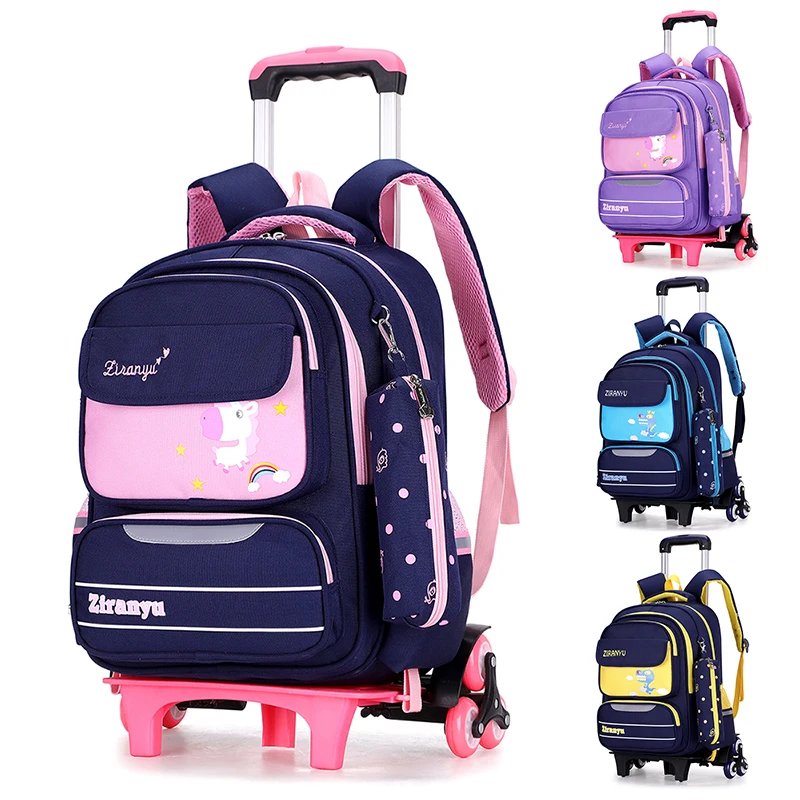 Source Customized latest portable kids boys girls book bags school trolley  bag with wheels on malibabacom