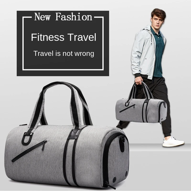 Large capacity sport gym travel unisex multifunction foldable weekender travelling dry wet separation duffle travel bags