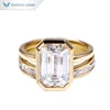 18K oro amarillo (moissanite)