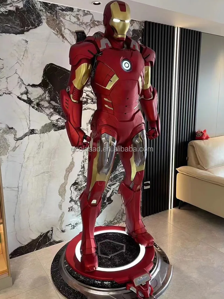 Outdoor Indoor Decoration Life Size Resin Marvel Hero Sculpture