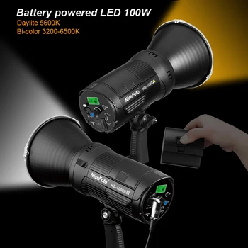 HB-1000BII 100W Battery Powered LED Video Light for Outdoor and Indoor Built-in Battery LED Professional Lighting product image
