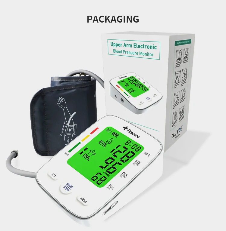 Simple Setup Pulse Rate Irregular Heart Rate Blood Pressure Monitor Upper Arm with Big Belt