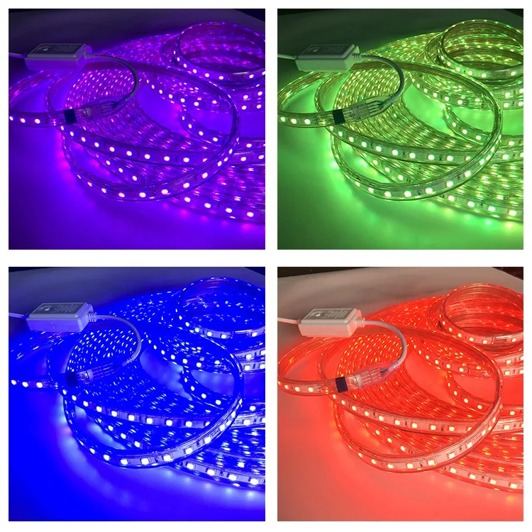 Уличная подводная Светодиодная лента IP68, 24 В, 220 В, 230 В, 5050 rgb