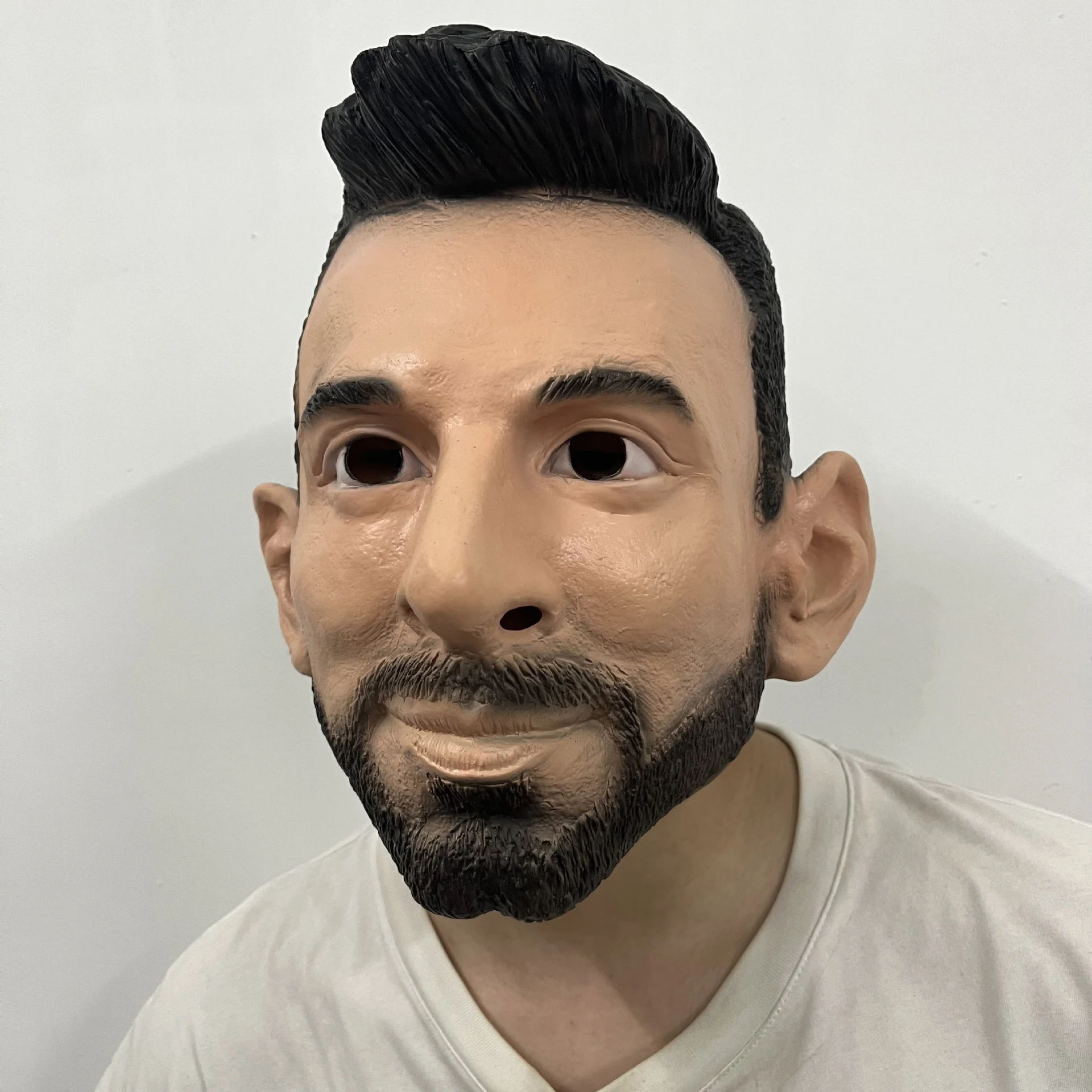 Realistic Human Mask Latex Male Face Lionel Messi Halloween Rubber Masquerade Celebrity Full Head Mask