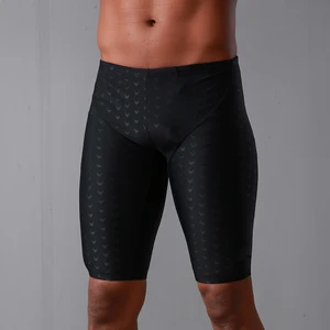 Wholesale High Elasticity Wear-resisting Breathable Men's Knee-length Quick Drying Swimming Trunks Swim Pants