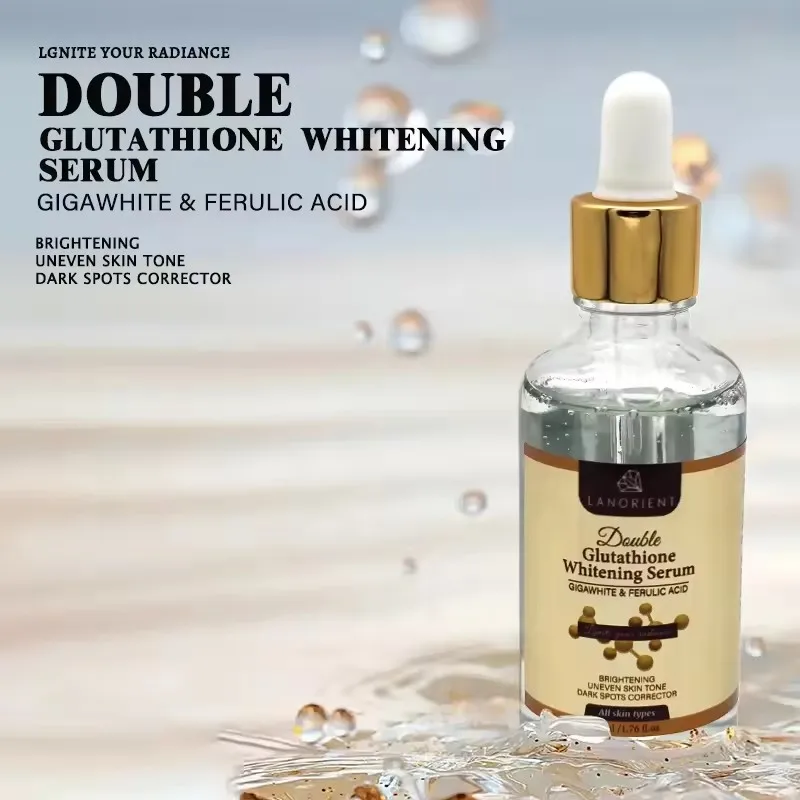 lanorient glutathione Original LANORIENT Glutathione Whitening Serum Fade Black Dark Spots  Defects Reduce Facial Oil Brightening Firming for Women