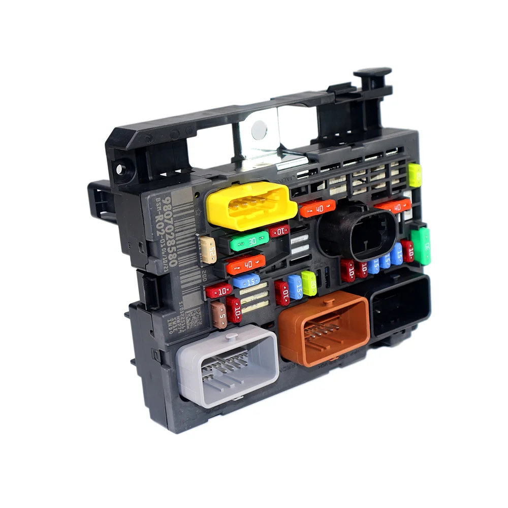 Engine Fuse Box 9807028580 BSM-R02 R19 for Peugeot 3008 407 5008 Citroen C4 C6