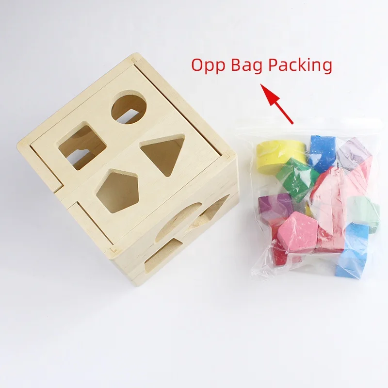 Классический Кубик-пазл для малышей, Геометрическая сортировочная игрушка, деревянные блоки, игрушки для детей, обучающая активность, форма для малышей, Сортировочная деревянная игрушка