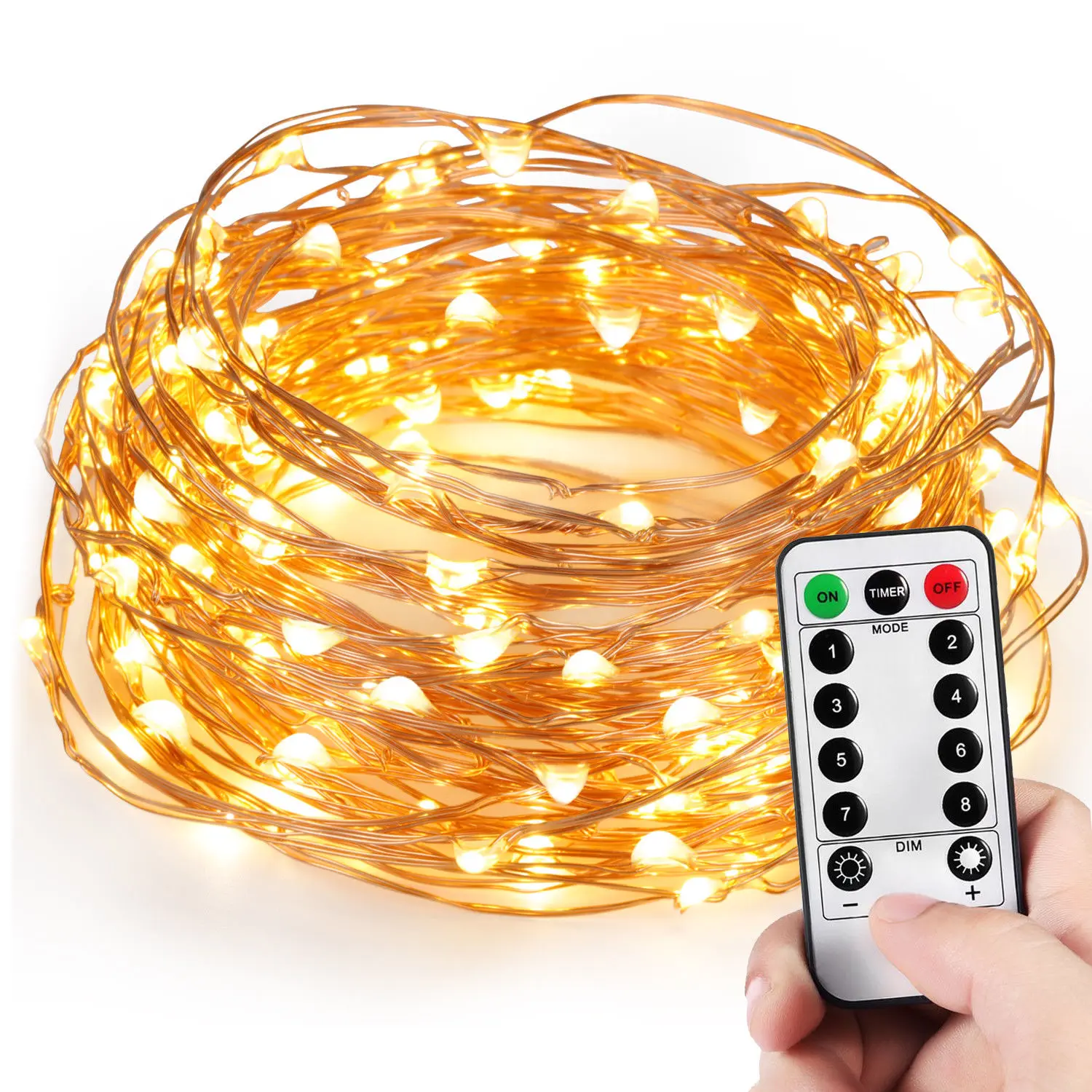 Remote Control Fairy Lights Battery Operated Timer String Waterproof