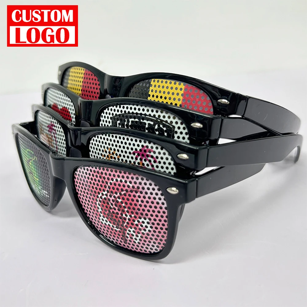 Retro Pinhole Sunglasses w/ 1-color imprint - Item #RC110 -  ImprintItems.com Custom Printed Promotional Products