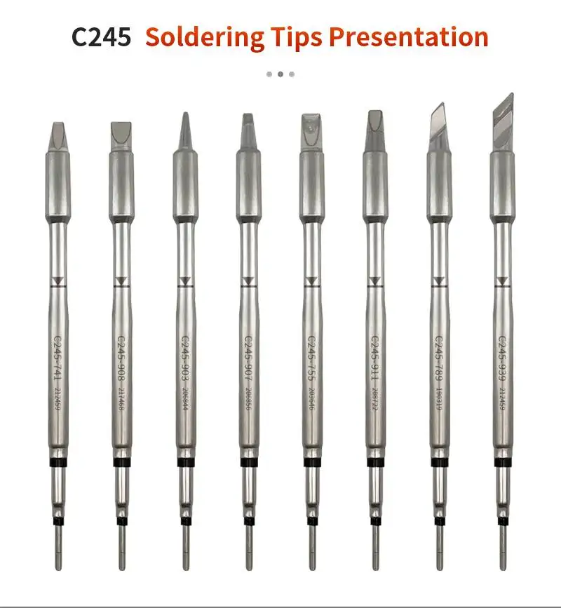 HZY C245 Serie Soldeerbout Punten Koppen C245-K/I/IS/SK/903/907/933/911 voor JBC Soldeerstation Reparatiegereedschap voor T245 Handvat  1420