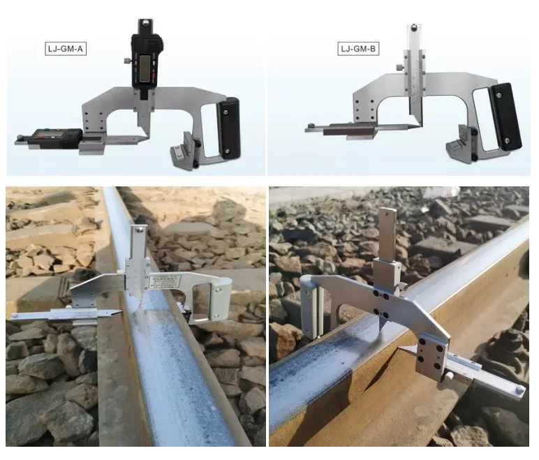 Analogue Rail wear measuring tools for rail wear gauge and side cut gauge