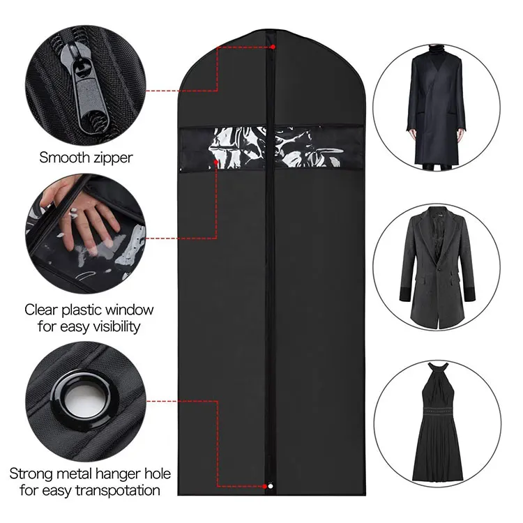 Portabiti 50x58x100cm 1 Confezione Suit Bag Moth Prova Panno Indumento Rack Copertura Parapolvere Traspirante Per Armadio Vestiti Di Vestito Danza 