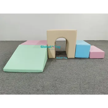 Wholesale Pastel Color Soft Play Equipment Indoor Playground for Birthday Party Soft Play Rental Business