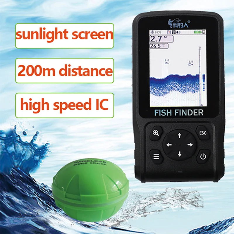 200 Meters Long-distance Sonar Fish Finder Chinese, English And