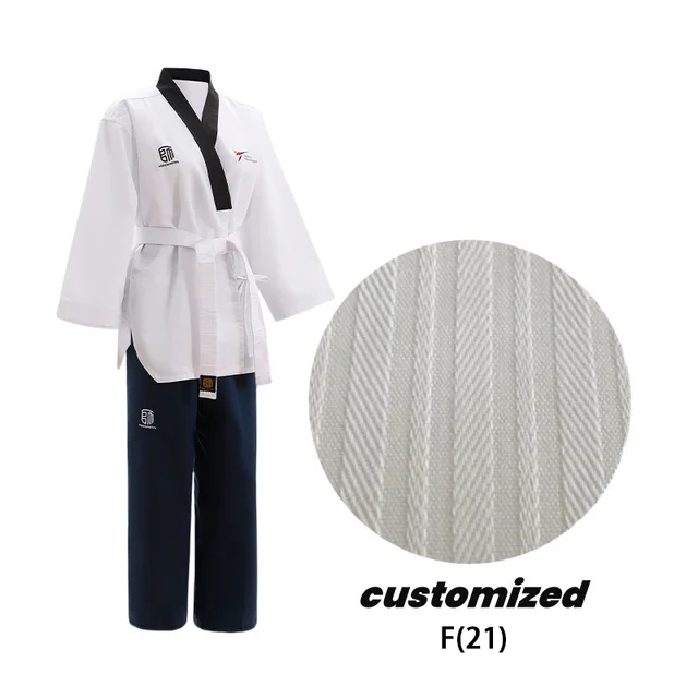 High Quality Customizable Logo Navy Blue Taekwondo Pants Poomsae Dobok Uniform for Adults Male Female Youth Martial Arts