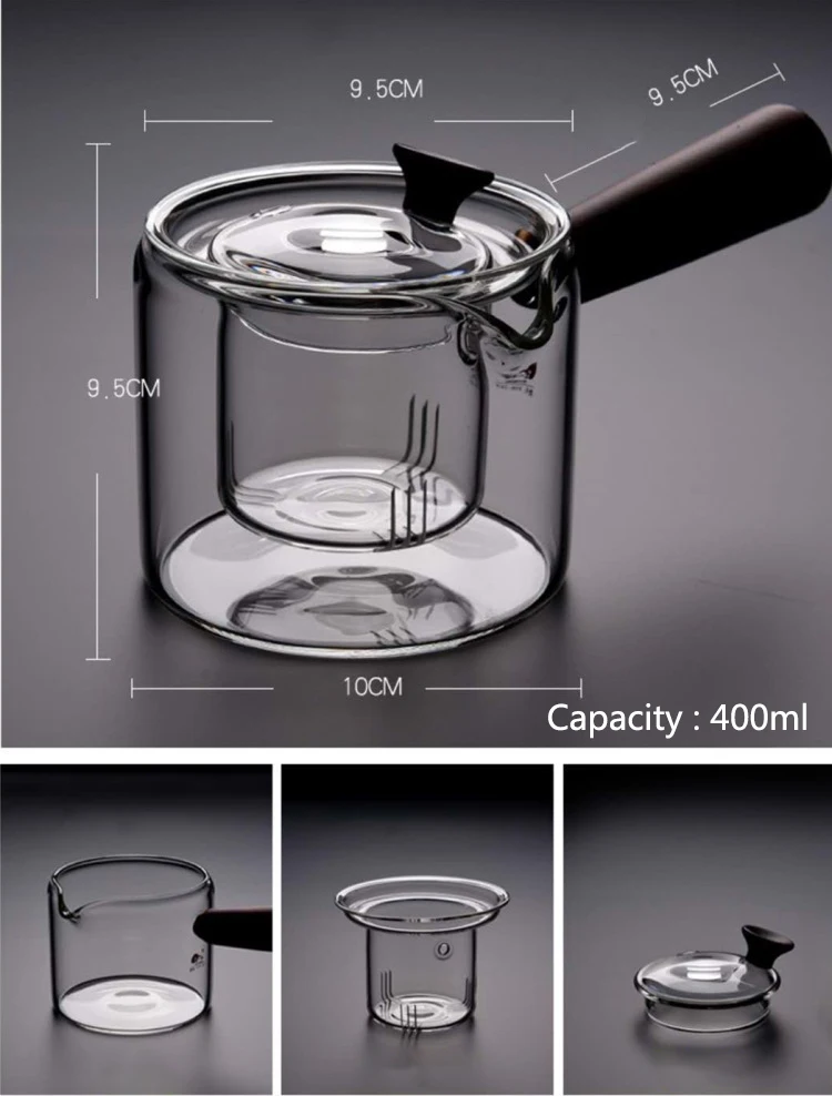 Popxstar  1000/1800ML Large Glass Teapot with Lid - Heat-Resistant High Borosilicate Glass Pot for Hot & Cold Tea, Herbal Infusions main image 0