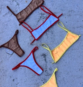 Custom Fashion Two Piece Bikini Eco Friendly Fabric Swimsuit Wholesale Swimwear